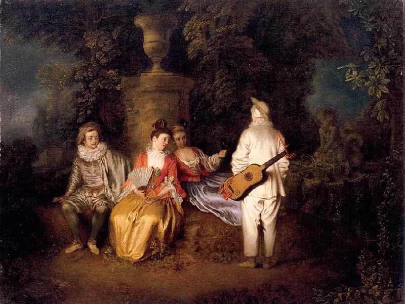 Party of Four, WATTEAU, Antoine